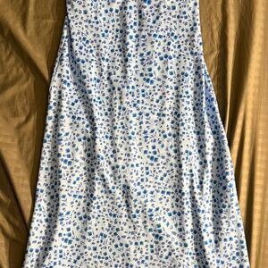 Commense Blue and White Patterned Dress